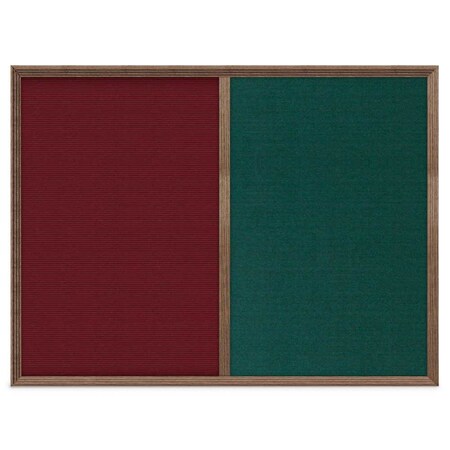 United Visual Products Enclosed Corkboard, 1 Door, 60"x36", 4" Fra UV3424-WHITE-RUBBER